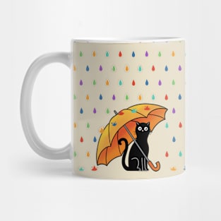 Cat and rain Mug